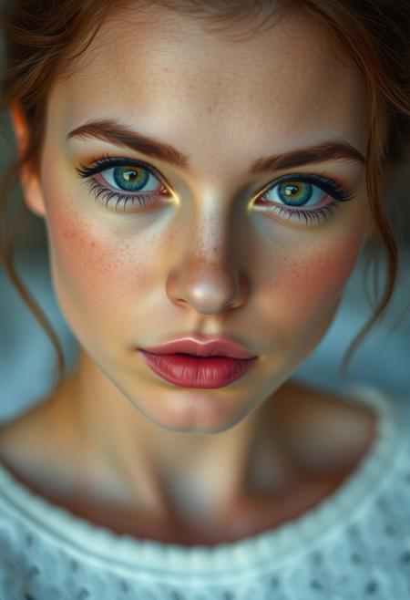 photorealistic, hd photography, cute woman, soft makeup, freckles