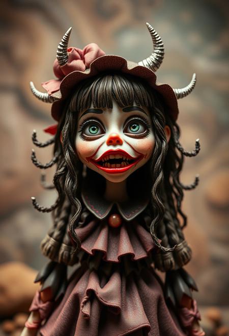 extreme frilled girl bizarre diorama style