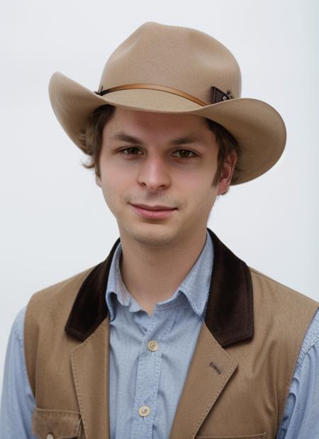 mc1  , headshot, man, solo, man wearing Suede Waistcoat, Flat-brimmed Hat, Bandit Mask, Knuckleduster Ring, Riding Spurs, full body, full body shot, white background, no background, PNG, natural lighting, no shadows, ultra detailed, hyperrealistic, 80mm, 4k, 8k, 8k realistic, sharp focus, intricate, high resolution <lora:MichaelCera:.95>