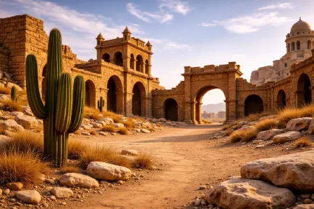 Ancient Desert Ruined City