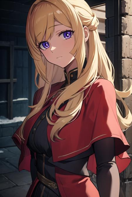 kudeliaainabernstein, <lyco:kudeliaLYCORIStest:1>,
kudelia aina bernstein, (purple eyes:1.1), long hair, blonde hair, bangs, blunt bangs,
BREAK gloves, dress, red dress, white gloves, capelet, gown, red gown, apricot, black apricot,
BREAK looking at viewer,
BREAK indoors,
BREAK <lora:GoodHands-vanilla:1>, (masterpiece:1.2), best quality, high resolution, unity 8k wallpaper, (illustration:0.8), (beautiful detailed eyes:1.6), extremely detailed face, perfect lighting, extremely detailed CG, (perfect hands, perfect anatomy),