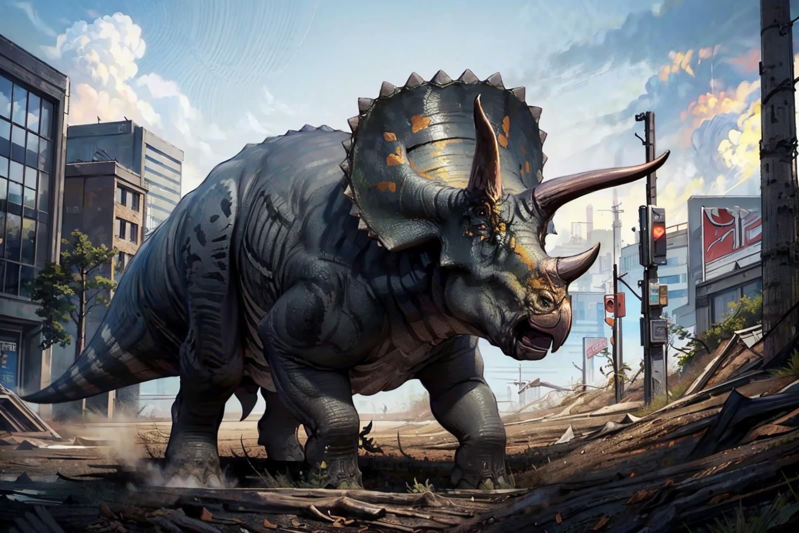 [Experimental] Triceratops (Dinosaur) image by novowels
