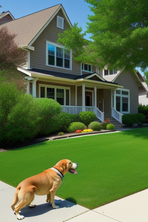 Cartoon neighbors angry on dog is loud outside of my lawn green