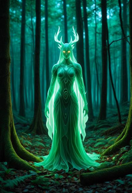 (masterpiece), (best quality), <lora:Candy World Morph:0.75> candy,  Anime illustration, 2d, shadowy forest spirit with a sleek, translucent form, glowing red runes etched in gradient mint green along its body. It has a mystical, anime-like design with a ghostly presence., volumetric lighting <lora:Anime_Style_Vauxz:0.8>, masterful composition, dynamic volumetric lighting, realistic  ray_tracing, reflection, hyperrealistic, shallow depth of field, f/2.4, bokeh,