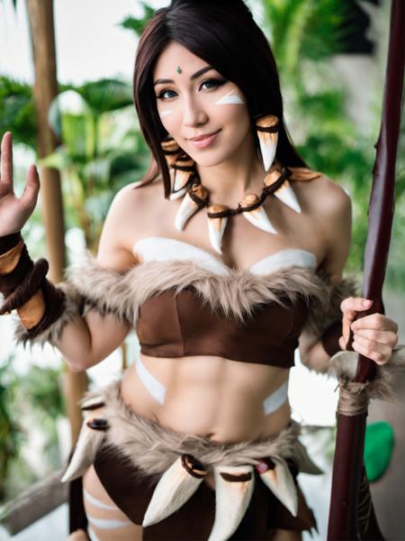 nidalee a woman in a cosplay