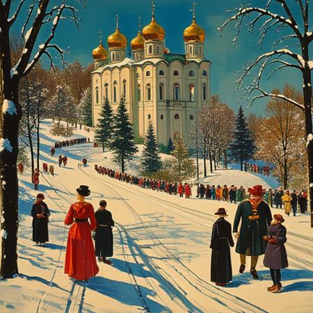 style of Boris Kustodiev