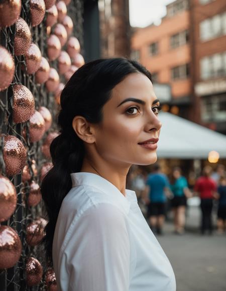 cinematic photo Mid-shot portrait of a beautiful ((ohwx woman)) in his 30s with perfect skin, candid street portrait in the style of Martin Schoeller award winning, Sony a7R    <lora:emeraudetoubia_dh128_v1:1> . 35mm photograph, film, bokeh, professional, 4k, highly detailed