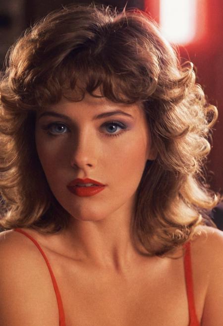 EuroBabe 80sPortrait VintagePinup, blue eyes, glossy red lipstick, makeup, back light, hair glow, closeup, indoors, highly detailed, 4K, (stylish glamorous grainy analog 35mm film photo)