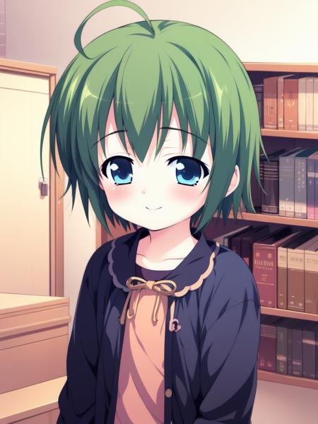 <lora:SakurazawaKeito:0.8>,SakurazawaKeito,  green hair, blue eyes, short hair, ahoge, 1boy, soro, smile, blush,
home in the room,
 masterpiece, high quality, very_high_resolution, large_filesize, full color,