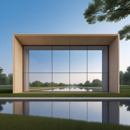 (masterpiece), best quality,8K,no humans,
shifanqu, demonstration area, outdoors,building,
scenery, tree, sky, reflection, grass, water, window, <lora:ZSDemonstrationV1.0:0.5>