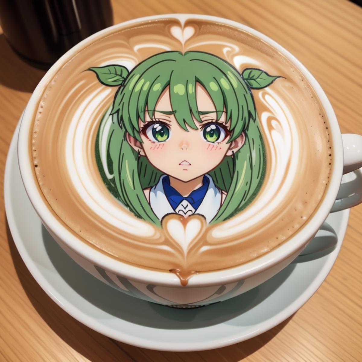 anime character latte art image by Liquidn2