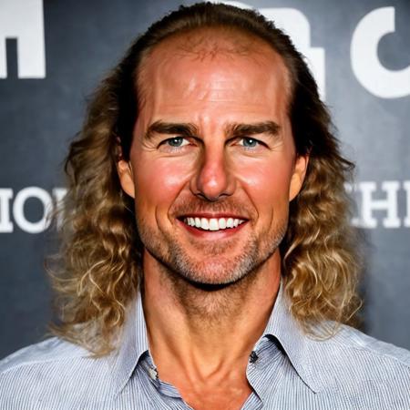 portrait of tom cruise, a blond man with hairloss, skullet hairstyle<lora:Hairloss-Concept-LoRA-000012:0.7>, (best quality),remarkable, Overly Detailed, Extraordinarily Realistic, 8k,Unsurpassed work, highly detailed, cinematic lighting, highest quality, masterpiece, trending on flickr UHD, HDR, photography, Nikon D4S,Abrupt shutter release,100mm, 33.2 million pixels, award winning photography by Stephen Shore