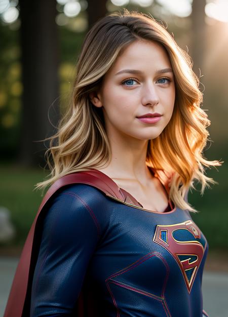 real, photoshoot, realistic, luminescent, atmospheric scene, masterpiece, best quality, (detail skin texture, ultra-detailed body:1.1), RAW photo, (high detailed skin:1.2), 8k uhd, dslr, film grain, Fujifilm XT3,
<lora:melissabenoist_smf_lora_02-000001:0.9>, 1girl, melissabenoist-smf, blonde hair, blue eyes, realistic, blurry background, superhero, blurry, long hair, lips, jewelry, upper body, collarbone, solo, red cape, looking to the side, outdoors, solo focus, depth of field, smile, looking at viewer, sunlight rays