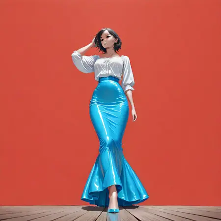 D019 Long Tight Skirt