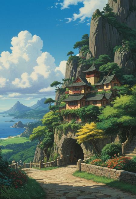 Animated Movie Background - Disney / Ghibli Style SDXL