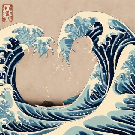 The Great Wave off Kanagawa art style lora - v1.0 | Stable Diffusion ...