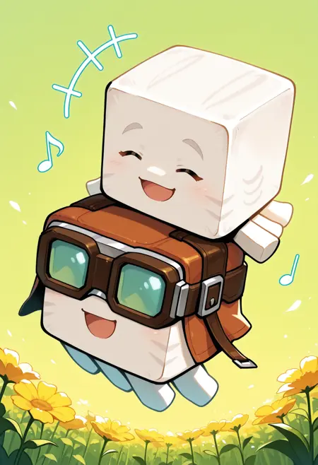 Happy Ghast (Harnessed/Ghastling) Minecraft-Illustrious