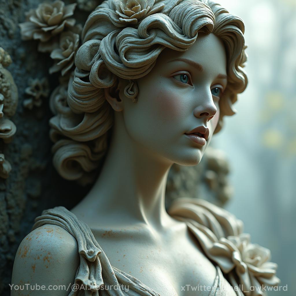 Positive: A close-up shot of a statue, detailed concept art by artgerm, WLOP, Greg Rutkowski, James Jean, Tom Bagshaw