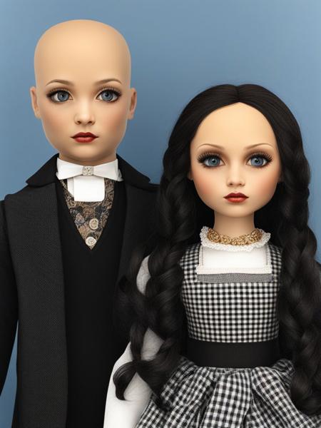 American gothic DollZ style <lora:DollZ_style:0.8>