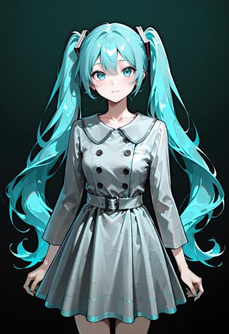 Vintage Grey Dress Illust