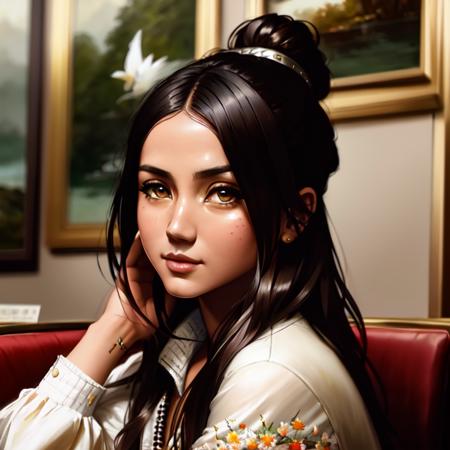 modelshoot style, (extremely detailed CG unity 8k wallpaper), full shot body photo of the most beautiful artwork in the world, anadarm_s <lora:anadarm_s:1> sitting at a restaurant, professional majestic oil painting by Ed Blinkey, Atey Ghailan, Studio Ghibli, by Jeremy Mann, Greg Manchess, Antonio Moro, trending on ArtStation, trending on CGSociety, Intricate, High Detail, Sharp focus, dramatic, photorealistic painting art by midjourney and greg rutkowski