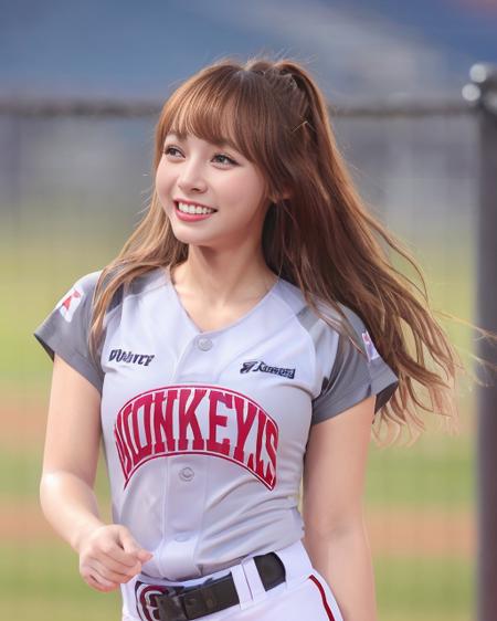 (baseball uniform:1.1),(realistic:1),(wavy hair:1.0),(floating hair:1.0),(dynamic pose:0.9),(street:0),(smile:0),(8k, RAW photo, best quality, masterpiece:1.2), (realistic, photo-realistic:1.37),(baseball bat:1)
<lora:150_mizuki:0.9>
portrait of a girl, kind
a woman in a baseball uniform