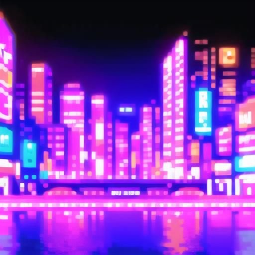 Pixel Neon Art image by SYK006