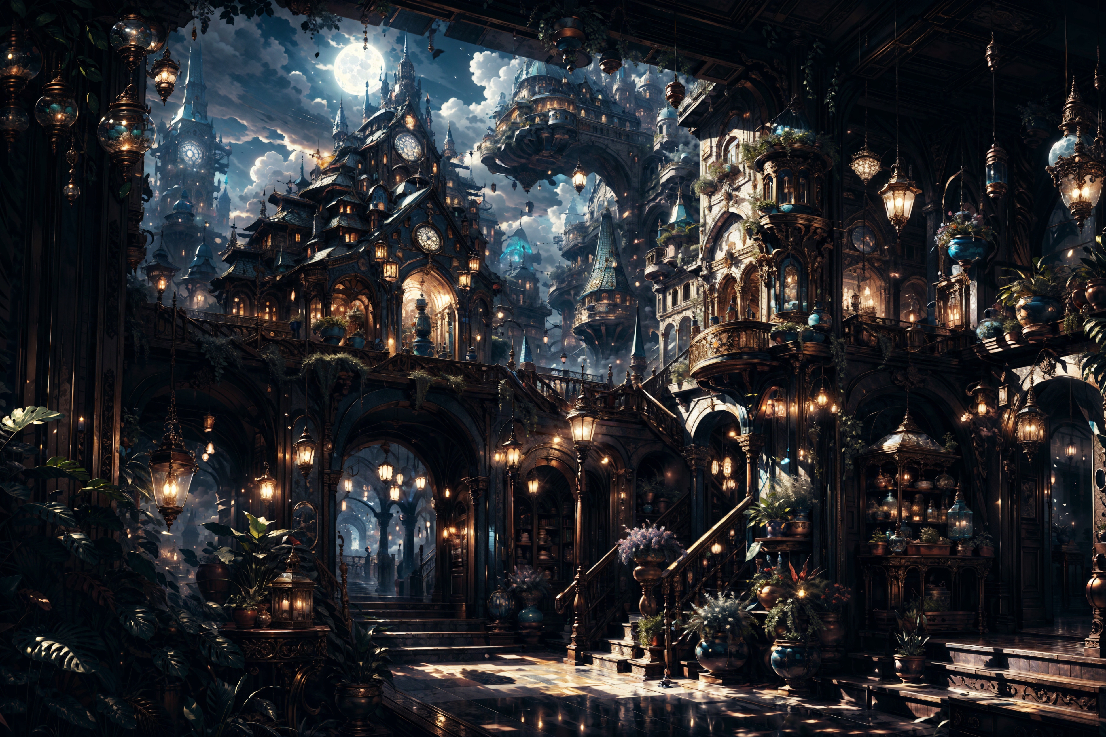 华灯初上/Night scene/fantasy city Lora image by f796