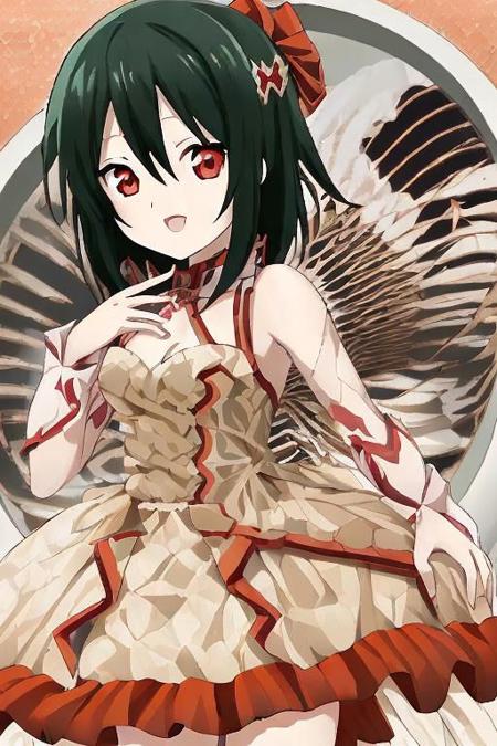 Shioriko red eyes,short hair,dark green hair