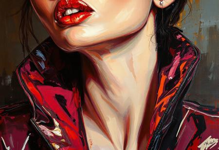 breathtaking alla prima oil painting, abstract model in latex shiny outfit  avant-garde, close up, alla prima style, oil on linen, painterly oil on canvas, painterly style, exquisite composition and lighting, modern painterly masterpiece, by alexi zaitsev, award-winning painterly alla prima oil painting.
Overall, it's an absolute world-class masterpiece oil painting. It's an aesthetically pleasing oil painting with impeccable attention to detail and impressive composition.