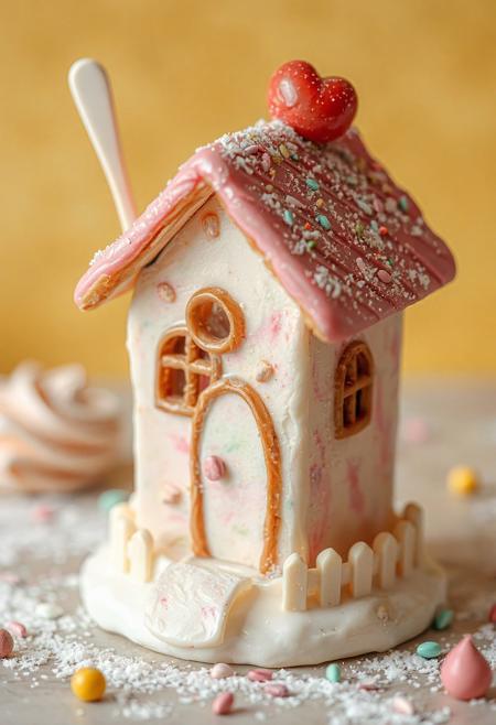 cottage made of ice cream chopsticks