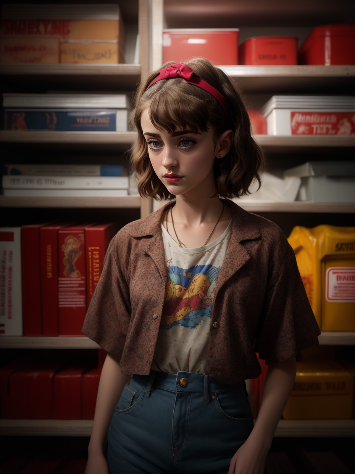 Mature 24yo Natalia Dyer, Stranger Things Style, by H. R. Giger,