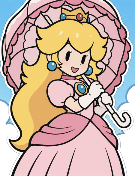 Paper Peach (Paper mario) Illustrious