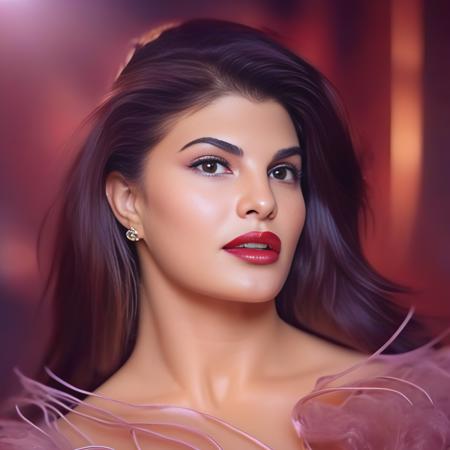 JacquelineFernandez, (art by Miss Aniela:0.7) , portrait,close up of a Warlike Female, Lustful,  <lora:JacquelineFernandezSDXL:1>