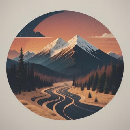 one line representing a heartbeat of the mountains, tshirt design, simple background, flat background