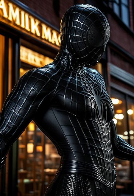 score_9, score_8_up, score_7_up, best quality, realistic, masterpiece, beautiful detail, hyperrealistic, cafe, ((1girl, woman body, huge breasts)), amazing detailed full body portrait of a beautiful japanese girl, wearing a realistic and highly detailed black raimi spider-man suit, ((huge muscular girl)), professional model wears ultra - detailed black raimi spider - man suit, ultra - detailed and grained black raimi spiderman suit, suit covered entire body and hand, black spiderman gloves, wet, (black spider man mask), (dancing pose), octane render, highly detailed, volumetric, dramatic lighting, (highest quality:1.1), (HDR:1.3), (top quality, best quality), realistic, high definition, Expressionism - sharp focus, professional photography, masterpiece, ultra detailed photograph, high quality, 8k,