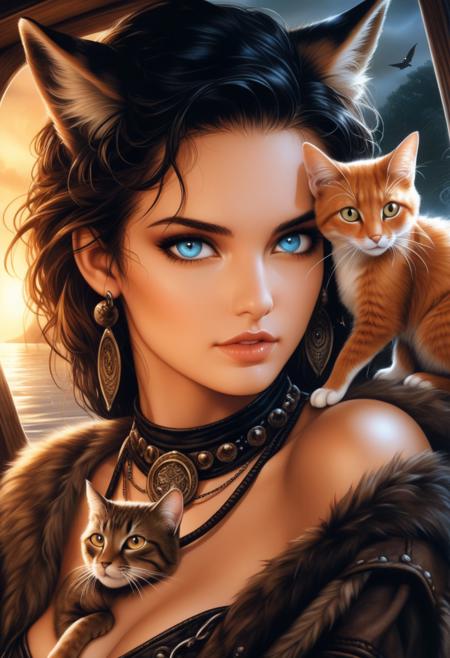 Art by Craola, 
Dorian Vallejo, 
Damian Lechoszest, 
Todd Lockwood.luis royo close-up portrait the girl and the man-fox Photorealistic, 
two parts in one art, 
double exposure, 
best quality, 
dark tales, 
worms eye view of street, 
Craola, 
Dan Mumford, 
Andy Kehoe, 
cat on the river in a boat, 
cute, 
adorable, 
vintage, 
digital painting, 
detailed illustration, 
cinematic, 
ultra highly detailed, 
tiny details, 
beautiful details, 
mystical, 
luminism, 
vibrant colors, 
complex background, 
very well lit, 
32k, 
Watercolor, 
trending on artstation, 
sharp focus, 
studio photo, 
intricate details, 
highly detailed, 
by greg rutkowski