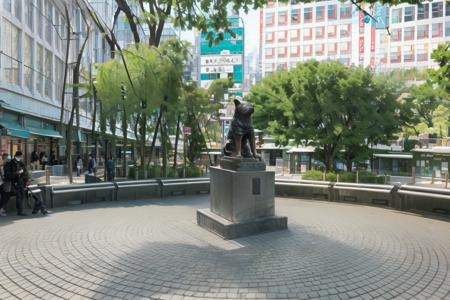 ハチ公前（渋谷） Bronze statue of Hachiko in front of Shibuya Station, TOKYO SD15 SD15_V2