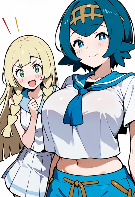 Lillie & Lana: Alola Angels | リーリエ x スイレン (Pokemon) [Illustrious & Pony]