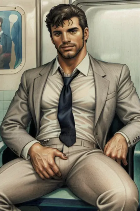 Tom of Finland Pencil Drawing Style