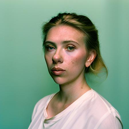 a photo of scarjo-subject1 in analog style