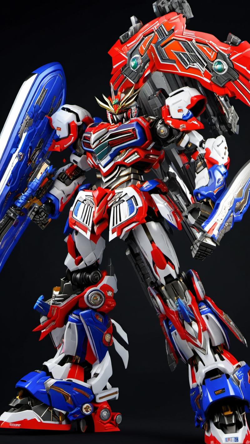 Super robot diffusion Rise (Gundam, EVA, ARMORED CORE, BATTLE TECH like mecha model) image by waomodder