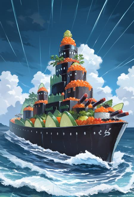 Yu-Gi-Oh! - Gunkan Suship Ikura-class Dreadnought - (弩級軍貫－いくら型一番艦) PonyXL v1.0