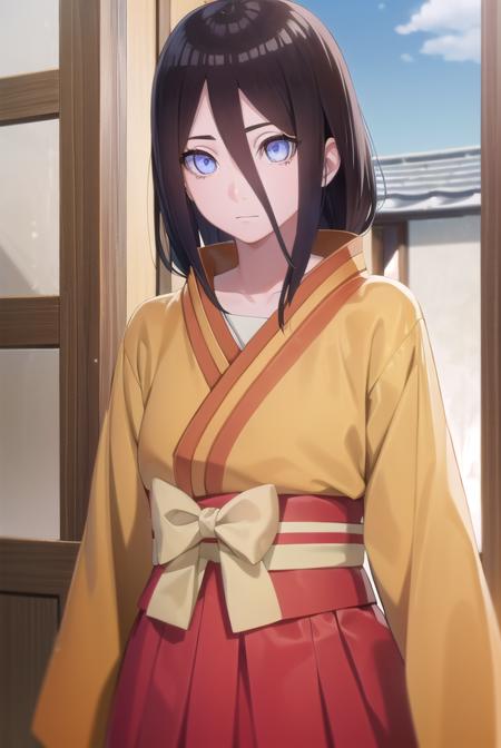 hanabihyuuga, <lora:hanabi hyuuga-lora-nochekaiser:1>,
hanabi hyuuga, long hair, black hair, hair between eyes, white eyes, no pupils,
BREAK skirt, long sleeves, japanese clothes, kimono, sandals, hakama, orange kimono, red hakama,
BREAK outdoors, shrine,
BREAK looking at viewer, (cowboy shot:1.5),
BREAK <lyco:GoodHands-beta2:1>, (masterpiece:1.2), best quality, high resolution, unity 8k wallpaper, (illustration:0.8), (beautiful detailed eyes:1.6), extremely detailed face, perfect lighting, extremely detailed CG, (perfect hands, perfect anatomy),