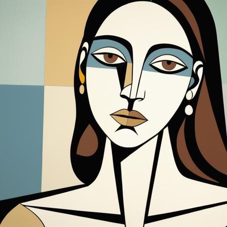 Picasso cubism art of a woman,subtle colors, minimalist, faint, adxarjna, <lora:adarjona_juggerX_xl_1_merger_132_140_05_05_adxarjna:1.05>