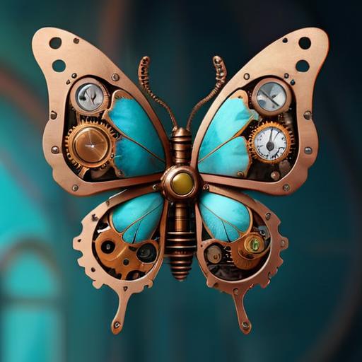 Butterfly with Clocks for Wings