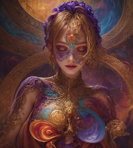 [abstract painting, swirling:studio photograph :0.35]  of a dream, organic, sinister, intricate, masterpiece,  ornate, [(complex iris, esoteric tattoos:1.2), octane render:0.35], multi colored, <lora:add_detail:0.5>,  <lora:epiNoiseoffset_v2:0.5>