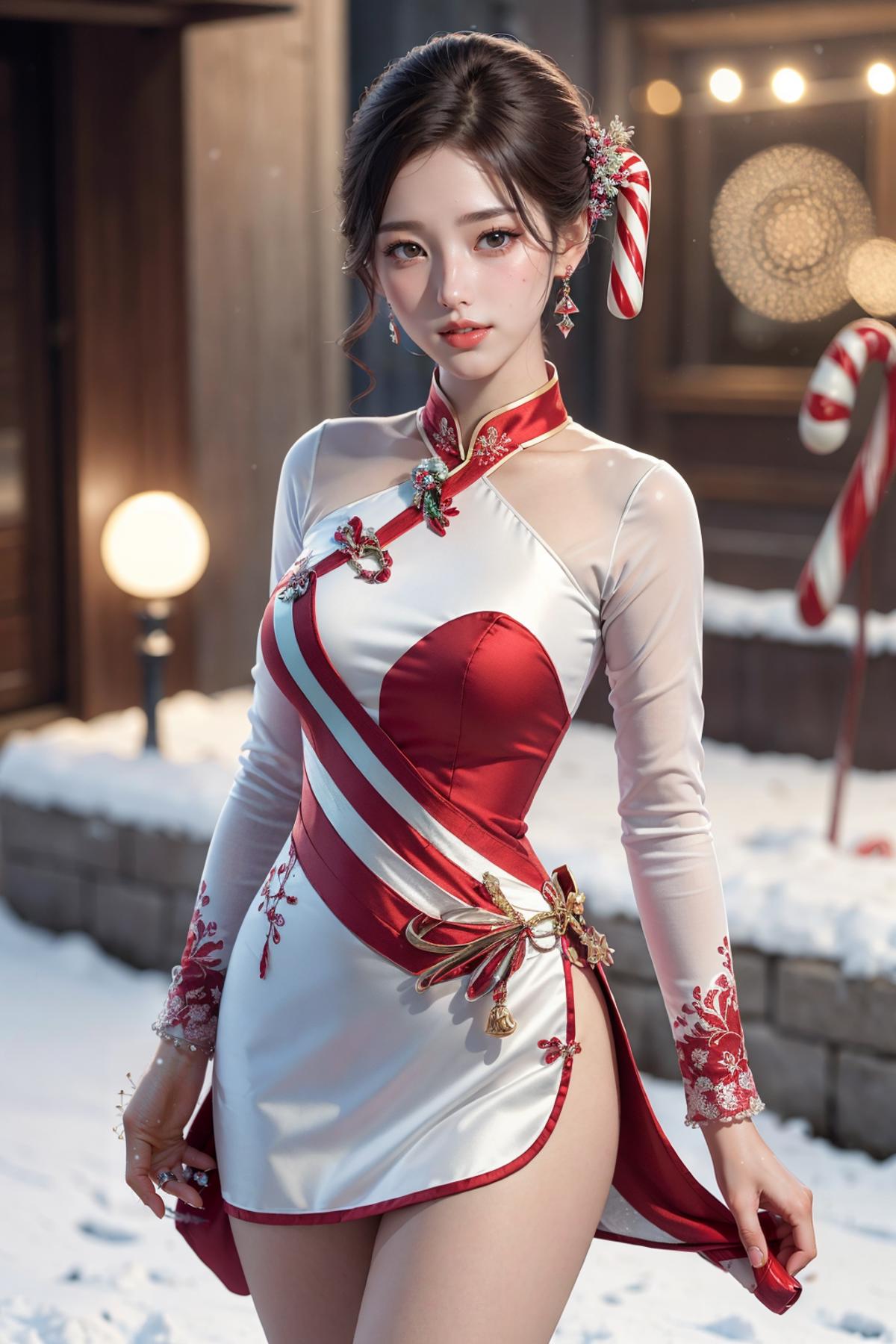 Candy Cane Cocktail | a Christmas inspired dress image by Darknoice