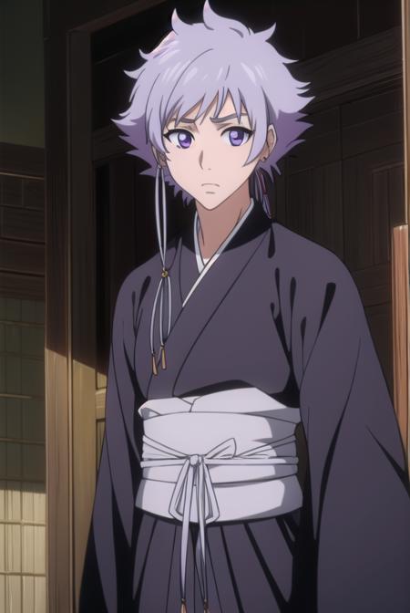 isanekotetsu, <lyco:isanekotetsuv2-lyco-nochekaiser:1>,
isane kotetsu, short hair, braid, purple hair, (purple eyes:1.1), hair braid,
BREAK long sleeves, japanese clothes, kimono, haori, black kimono, hakama, black hakama,
BREAK indoors,
BREAK looking at viewer, (cowboy shot:1.5),
BREAK <lyco:GoodHands-beta2:1>, (masterpiece:1.2), best quality, high resolution, unity 8k wallpaper, (illustration:0.8), (beautiful detailed eyes:1.6), extremely detailed face, perfect lighting, extremely detailed CG, (perfect hands, perfect anatomy),