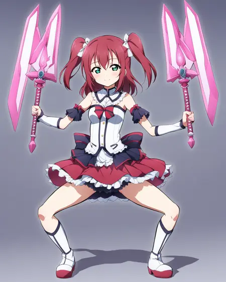 Doyagao Double Sword Meme ( Mel Kishida Pose ) - SDXL | ドヤ顔ダブルソード